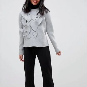 Lost Ink sweatshirt with 3d hearts